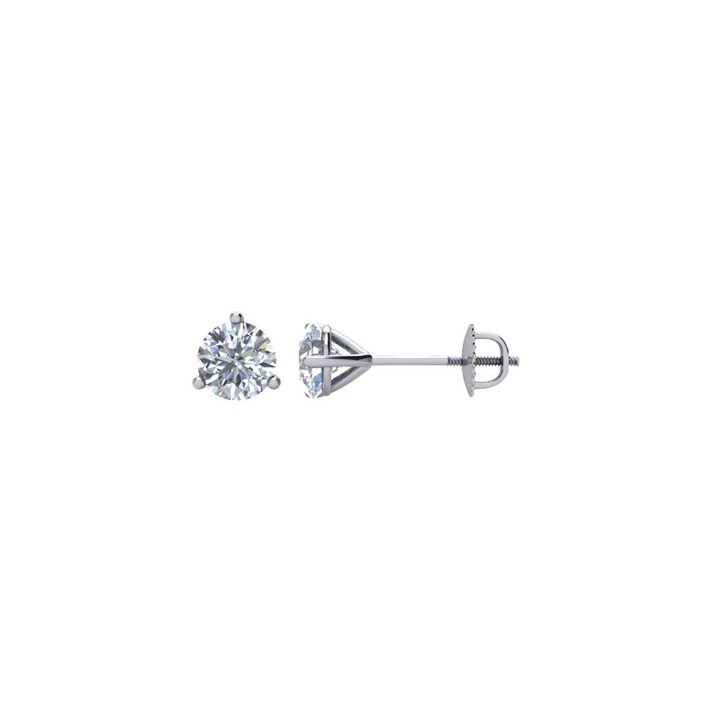 1.00ctw Round Brilliant Diamond Martini Studs in 14K White Gold