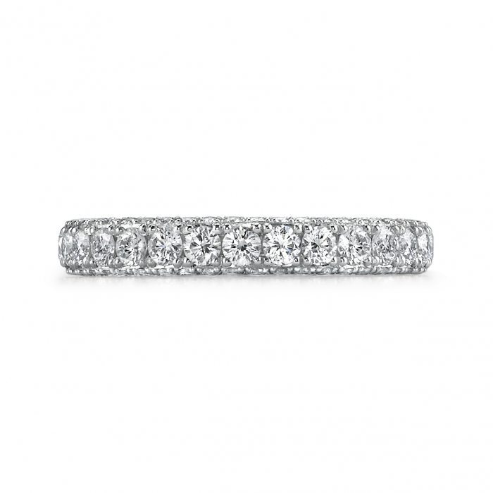 Single Row Triple Sided Diamond Eternity Band