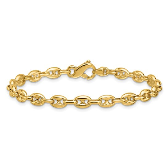 Anchor Chain Bracelet in 14K Yellow Gold