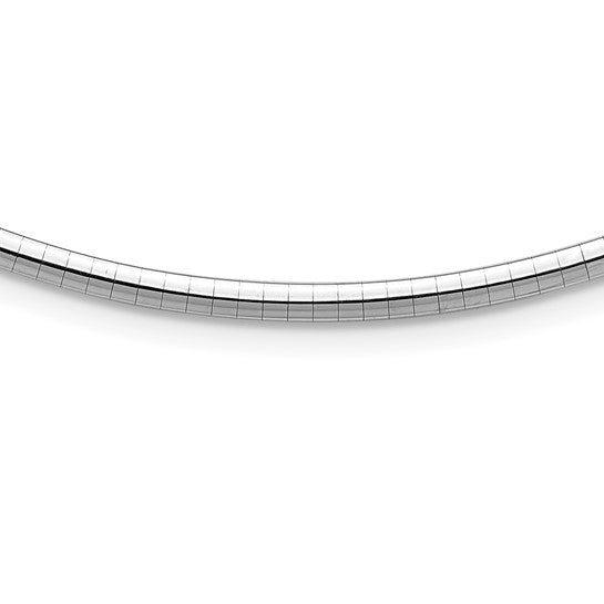 18K Gold 3.2mm Omega Necklace