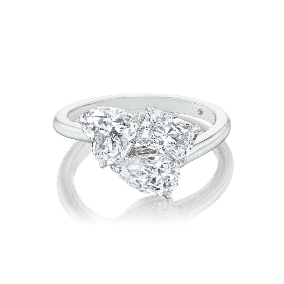 2.32ctw Mix-Shaped Diamond Ring in 18K White Gold