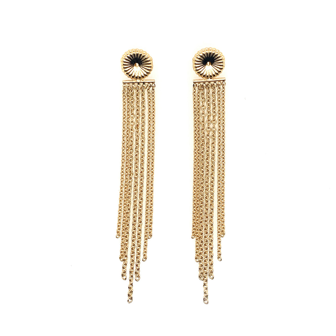 18K Gold Fringe Earring Enhancers