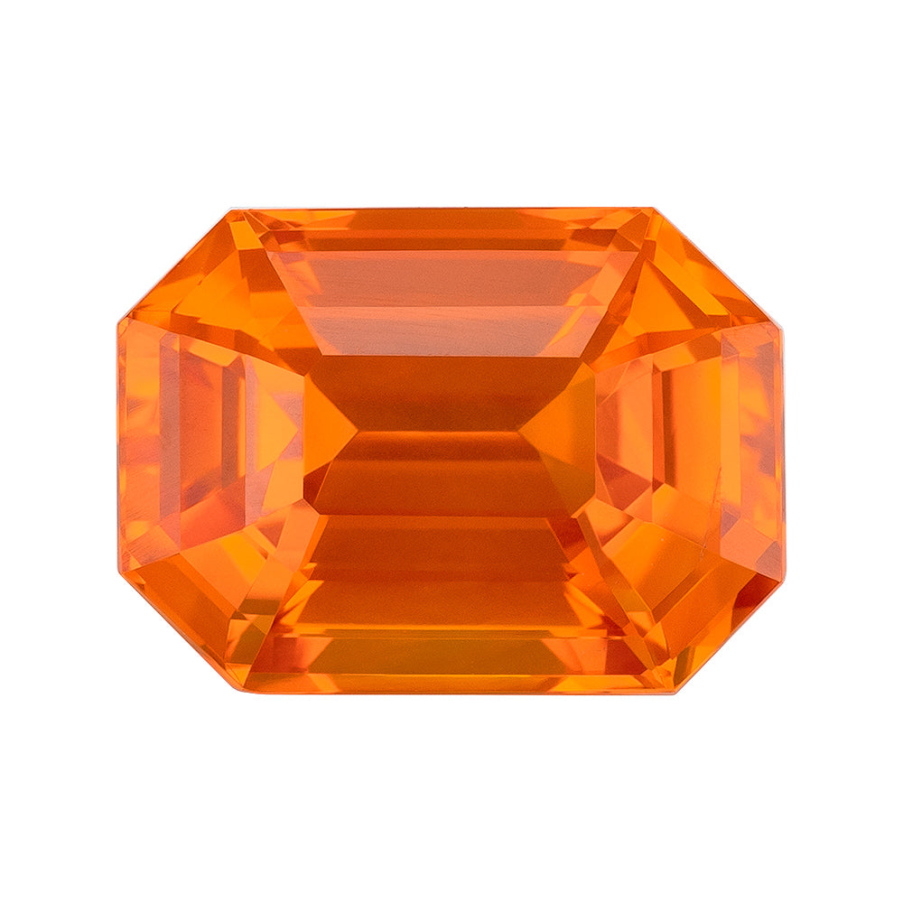 3.51ct Emerald Cut Orange Sapphire - Loose (GIA)