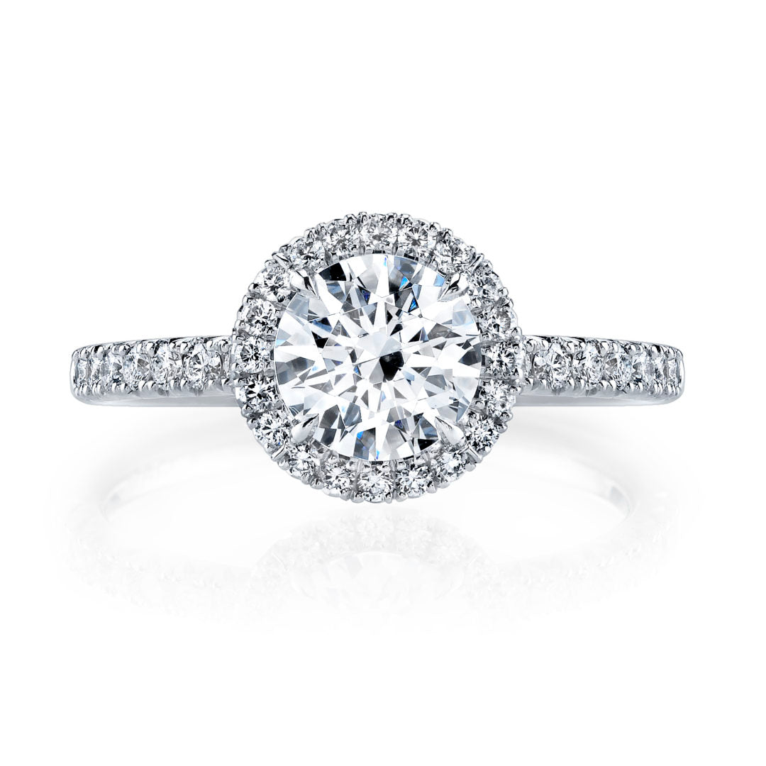 Classic Halo Diamond Engagement Ring