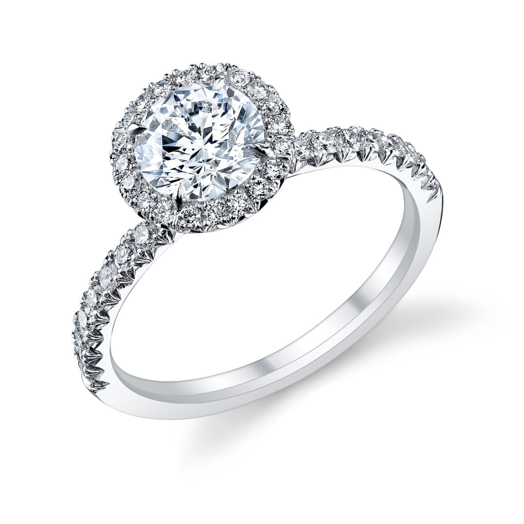 Classic Halo Diamond Engagement Ring