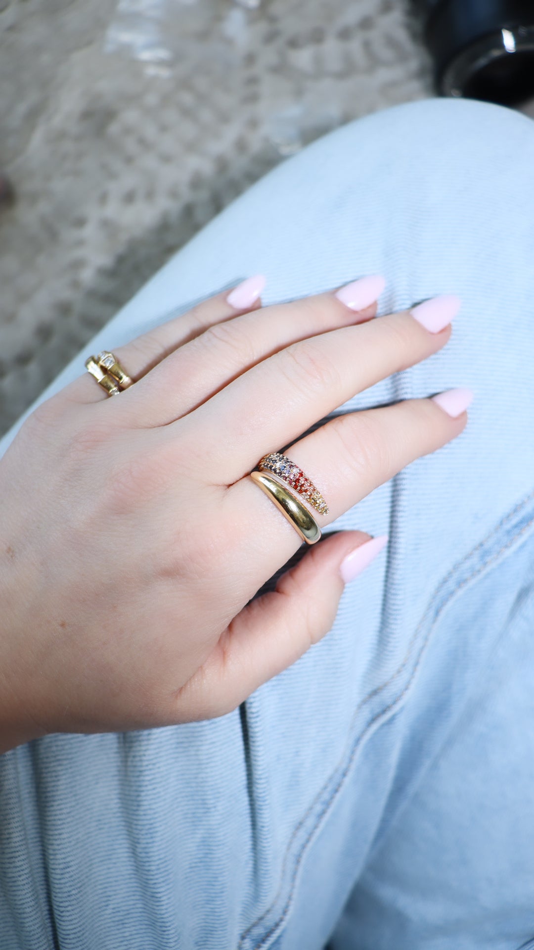"Over The Rainbow" Sapphire Wrap Ring in 18K Yellow Gold