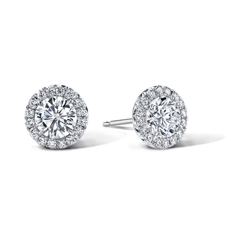 Classic Diamond Halo Studs