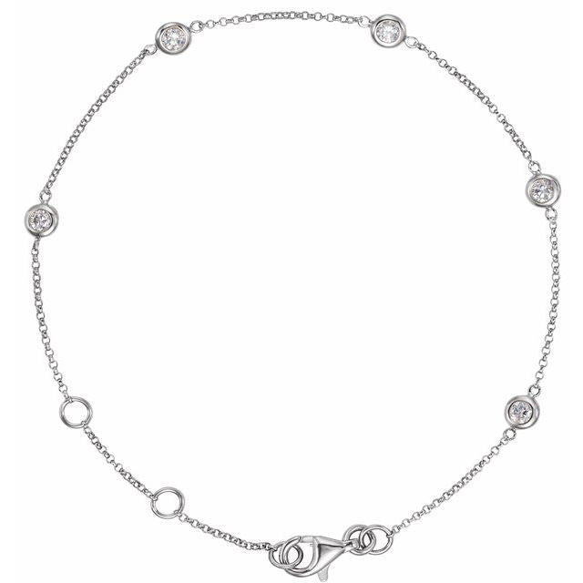 Delicate Diamond Bezel Bracelet