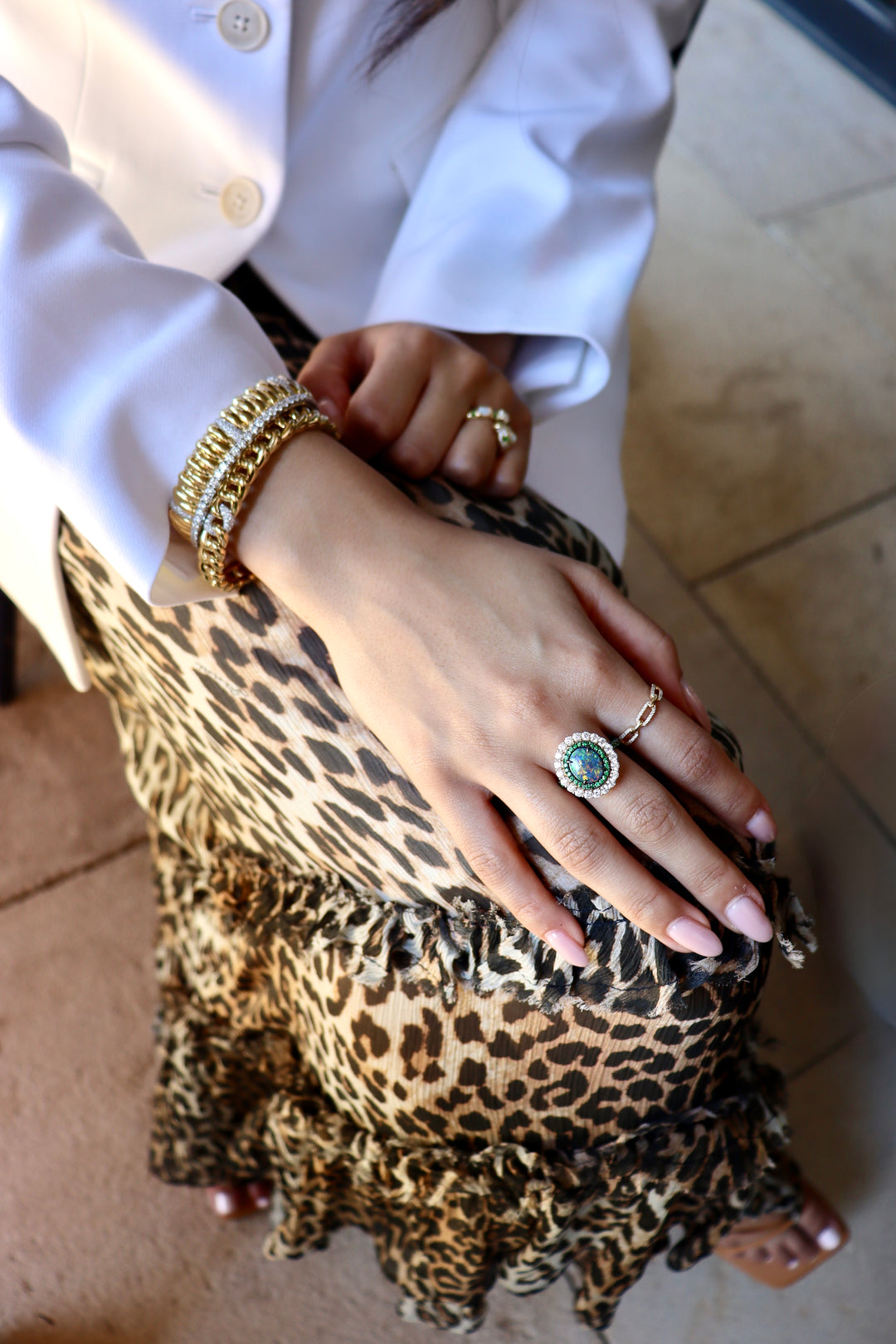 Groumette Diamond & Gold Extensible Stretch Bracelet in 18K Yellow Gold