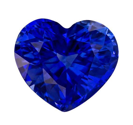 2.10ct Heart Shaped Sapphire & Diamond Necklace