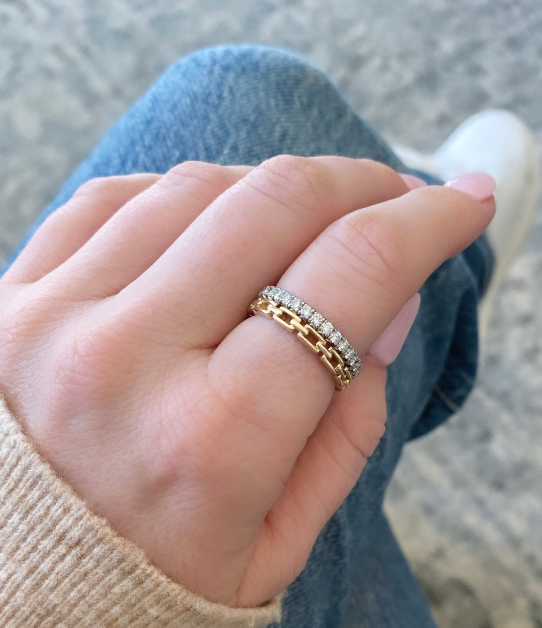 Chain Link Gold Ring