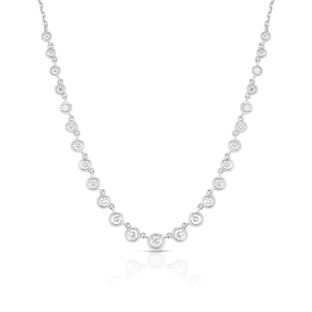 Graduated Bezel Diamond Necklace in 14K Gold