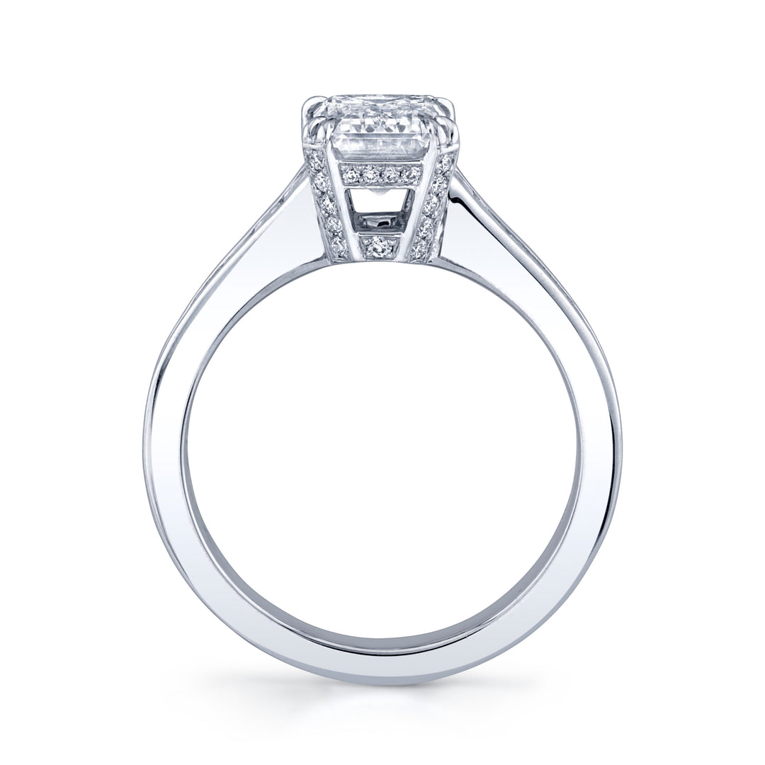 Emerald Cut Diamond & Baguette Diamond Ring