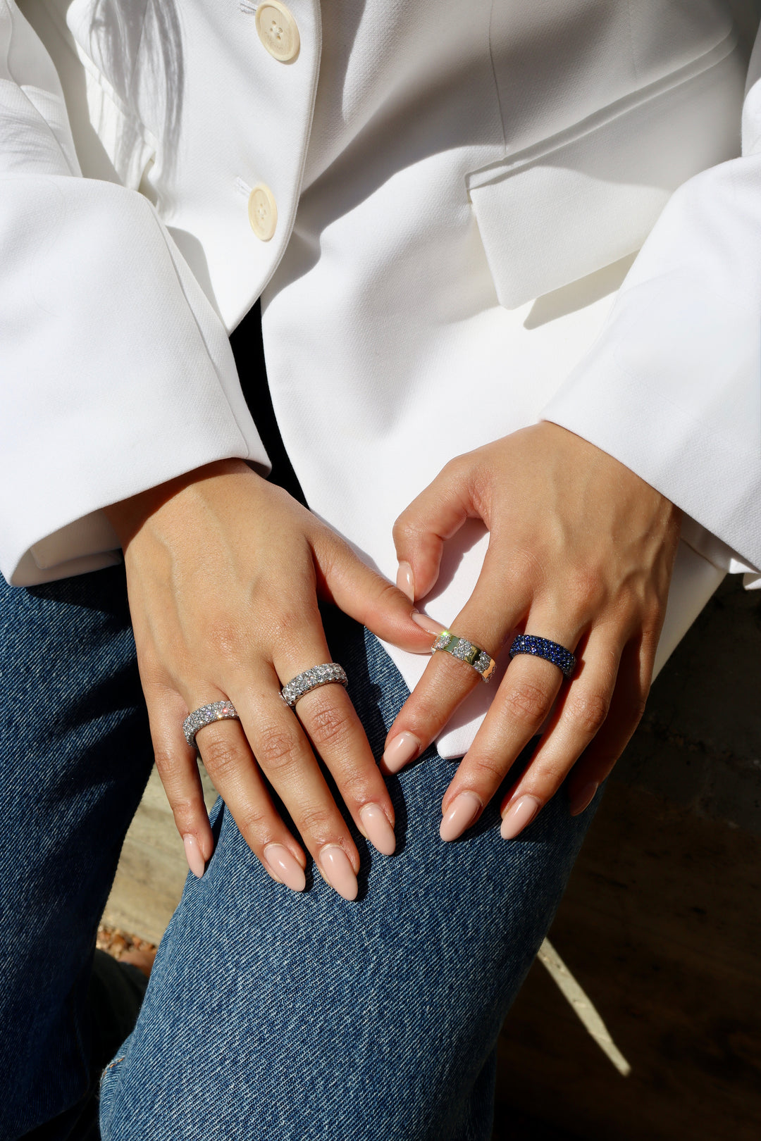 Stretchable Peek-A-Boo Diamond Eternity Band in 18K Rose Gold