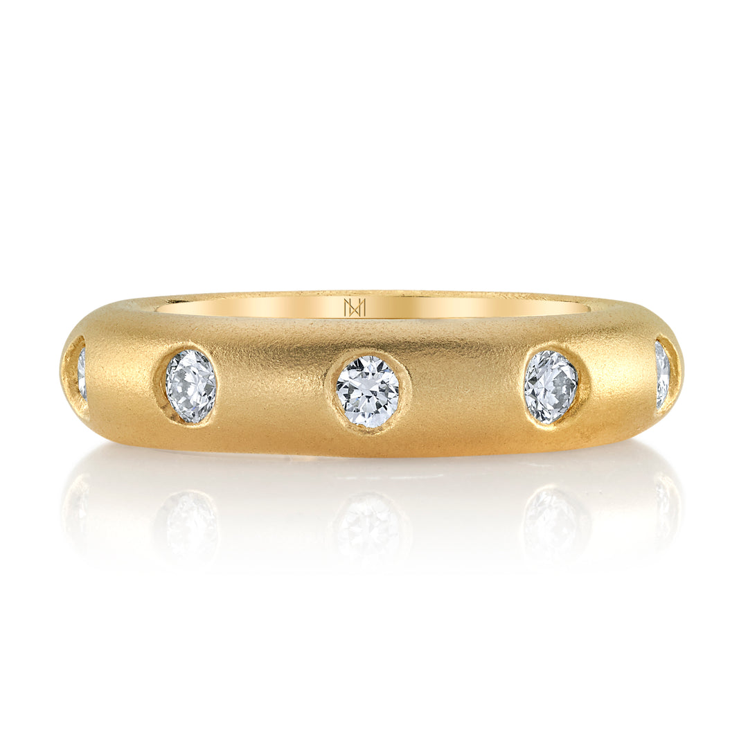 Domed Diamond & Gold Eternity Band