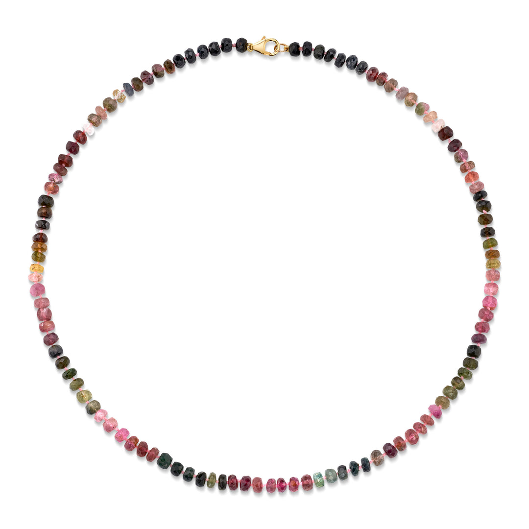 Multi-Colored Tourmaline Candy Beaded Necklace