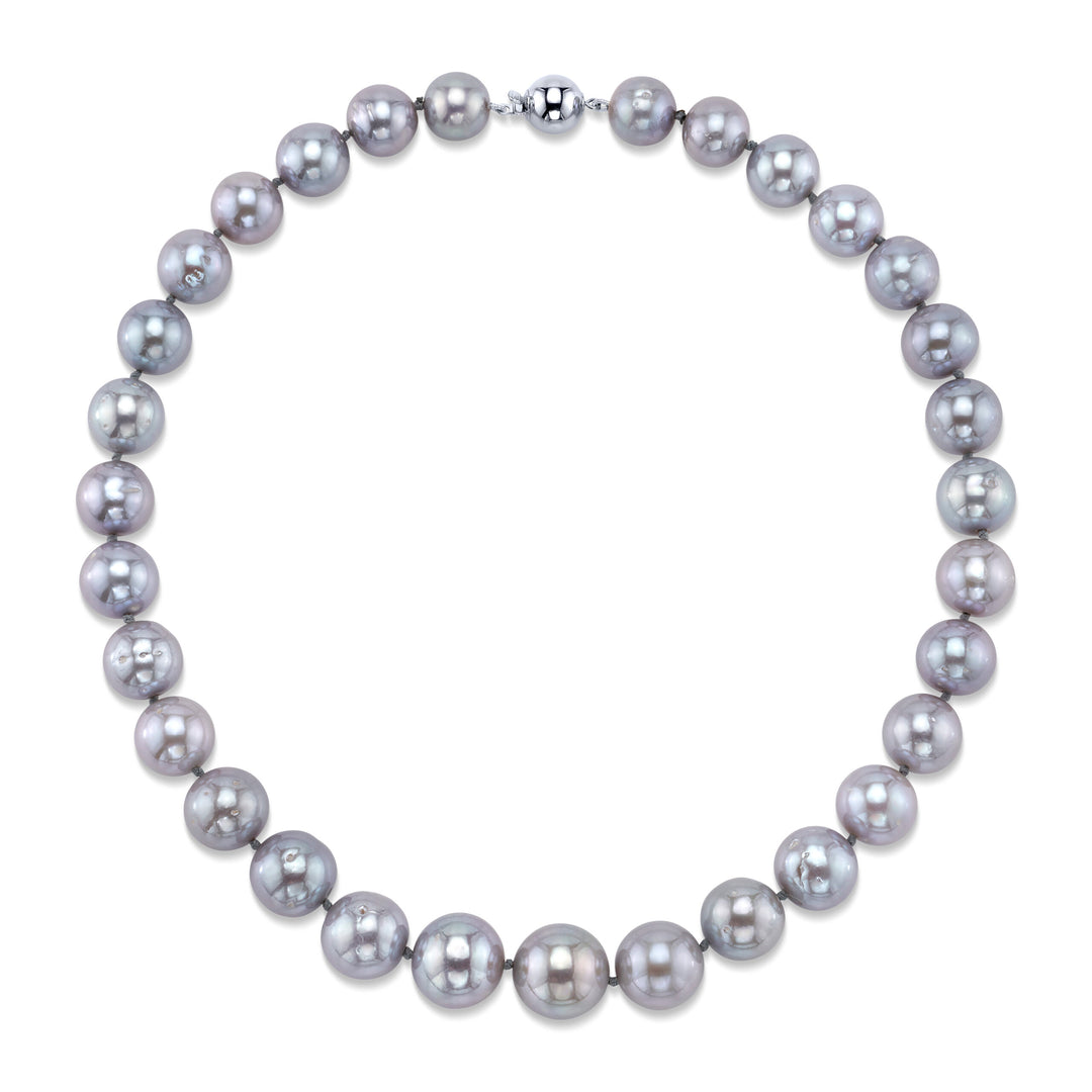 15mm Silver Round Pearl Strand