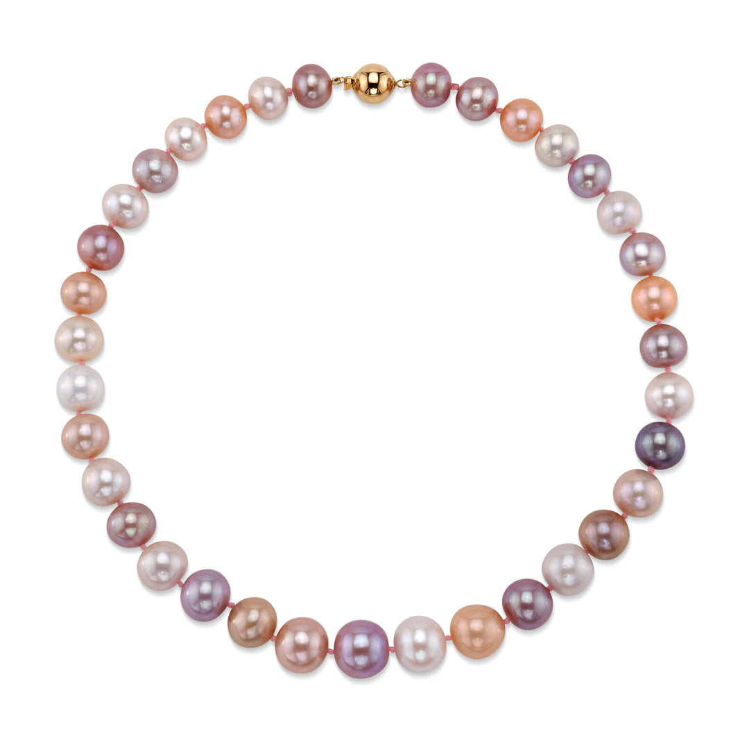 14mm Round Multi-Colored South Sea Pearl Strand