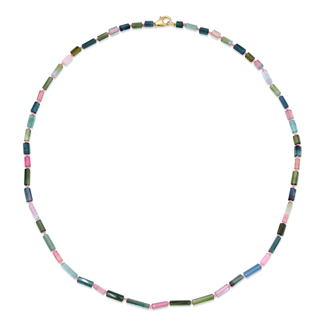 Multi-Colored Tourmaline Candy Mix-Beaded Necklace