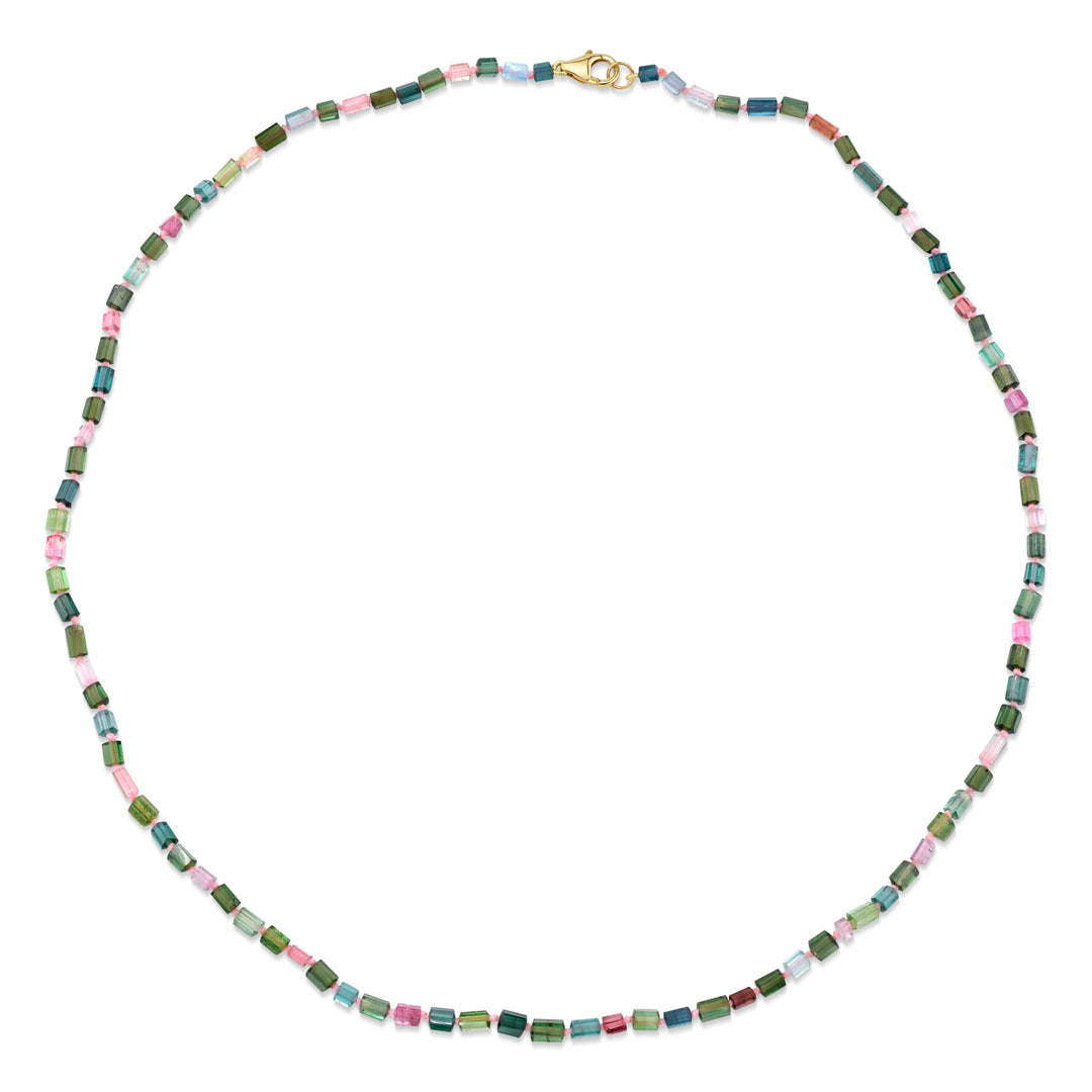 Multi-Colored Tourmaline Candy Small Mix-Beaded Necklace