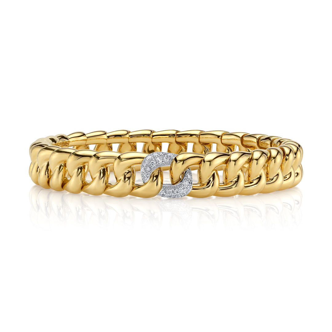 Groumette Diamond & Gold Extensible Stretch Bracelet in 18K Yellow Gold