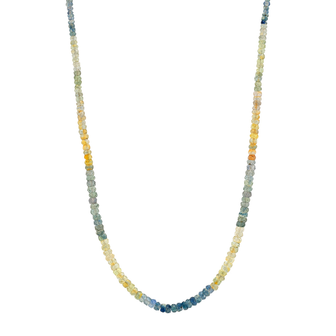 76ctw Rose Cut Montana Sapphire Beaded Necklace