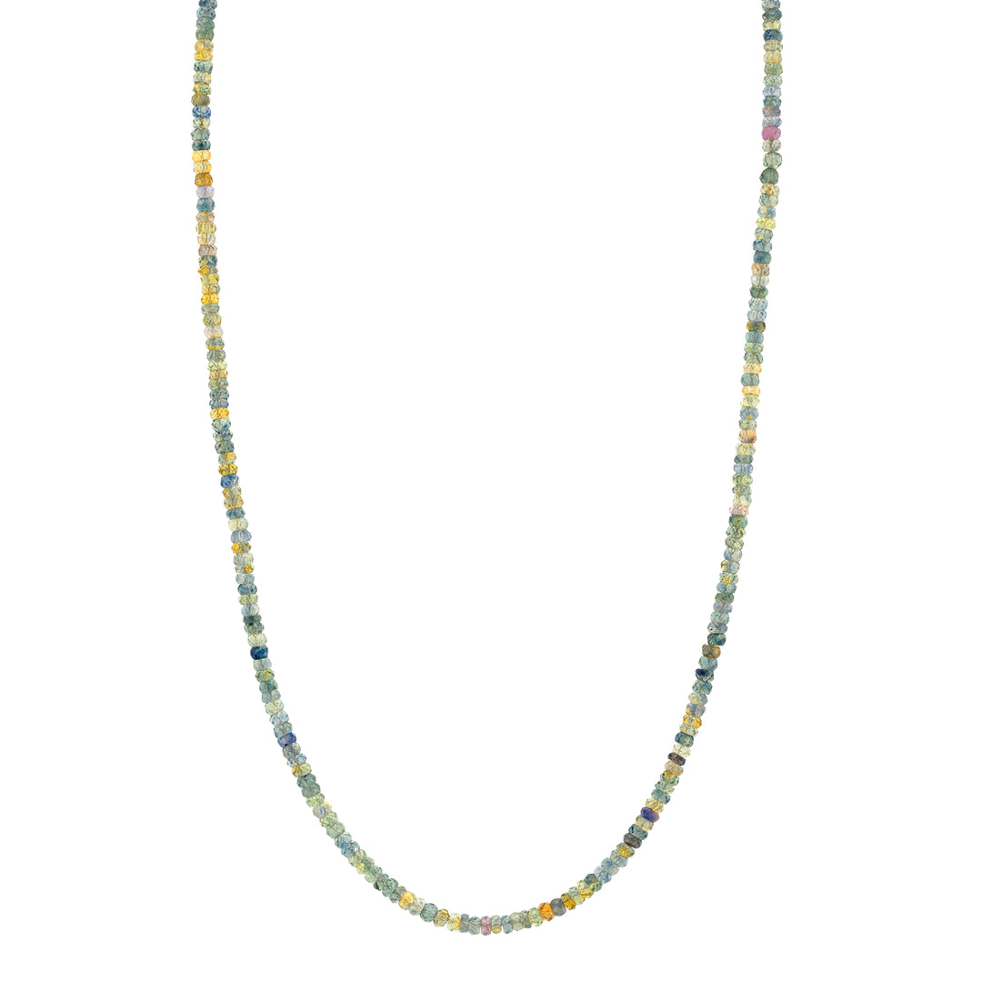 55ctw Rose Cut Montana Sapphire Beaded Necklace
