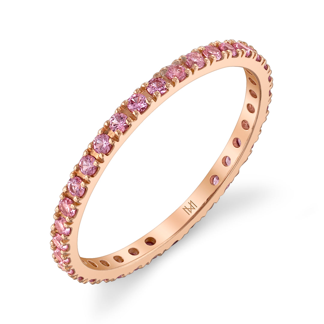 Petite Light Pink Sapphire Eternity Band