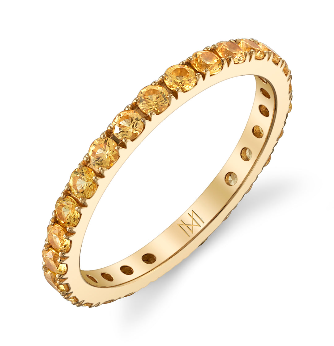 Bold Yellow Sapphire Eternity Band in 18K Gold