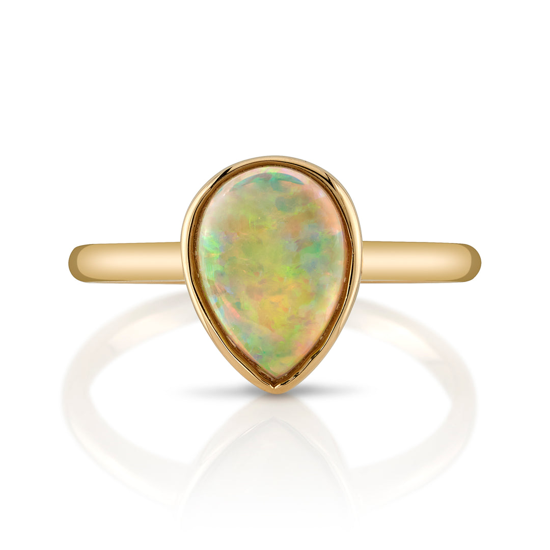 1.16ct Pear Shape Australian Opal Ring