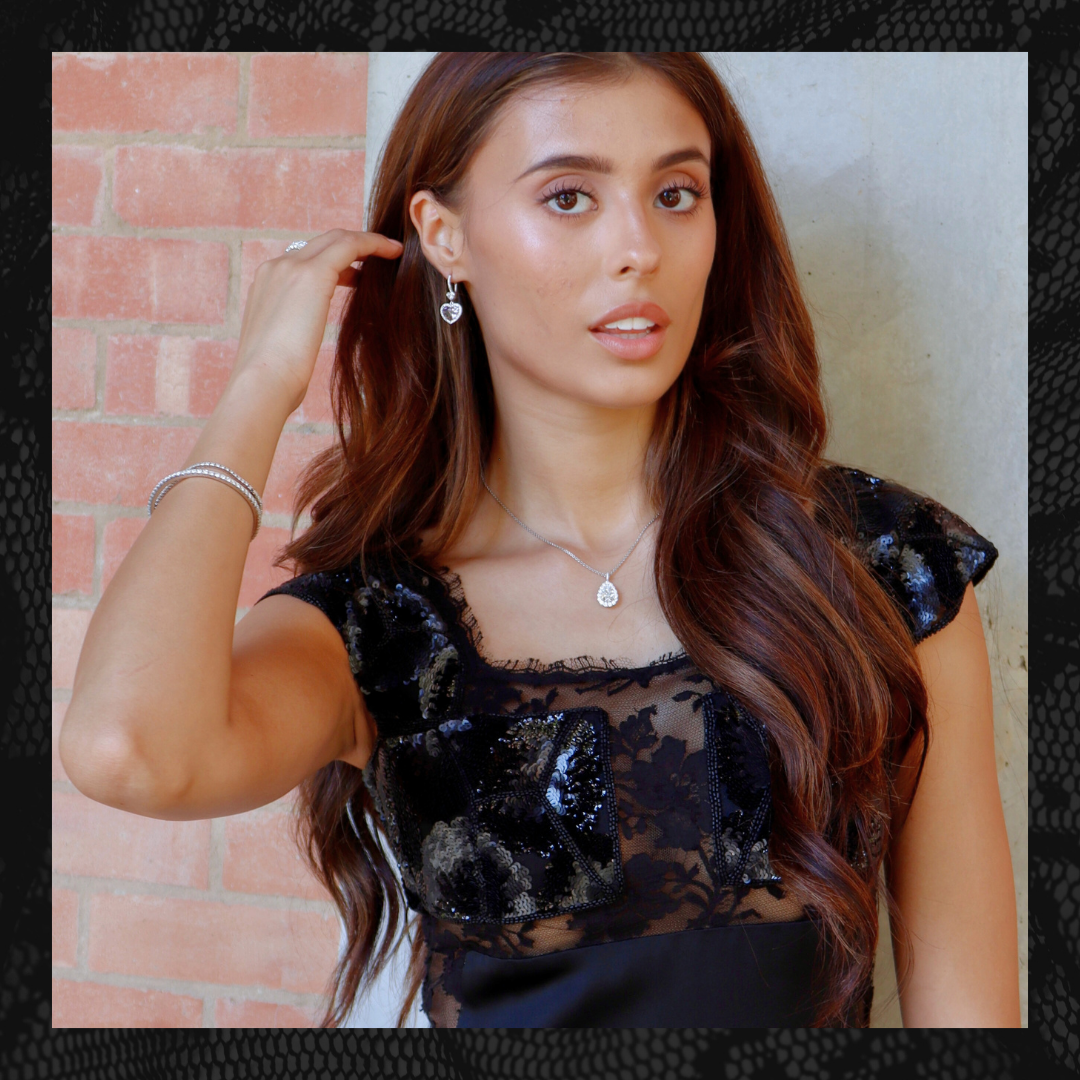 1.85ct Pear Shape Natural Diamond Necklace in Platinum