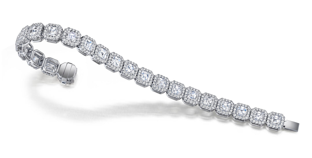 Asscher Cut Diamond Bracelet