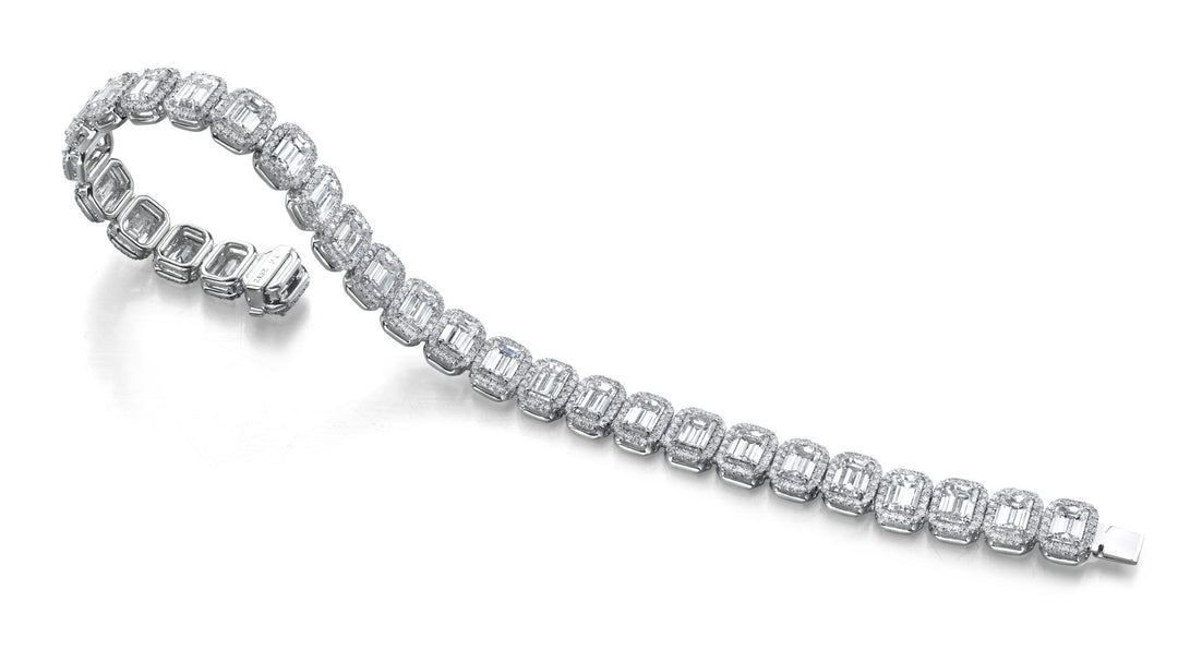 Emerald Cut Diamond Bracelet