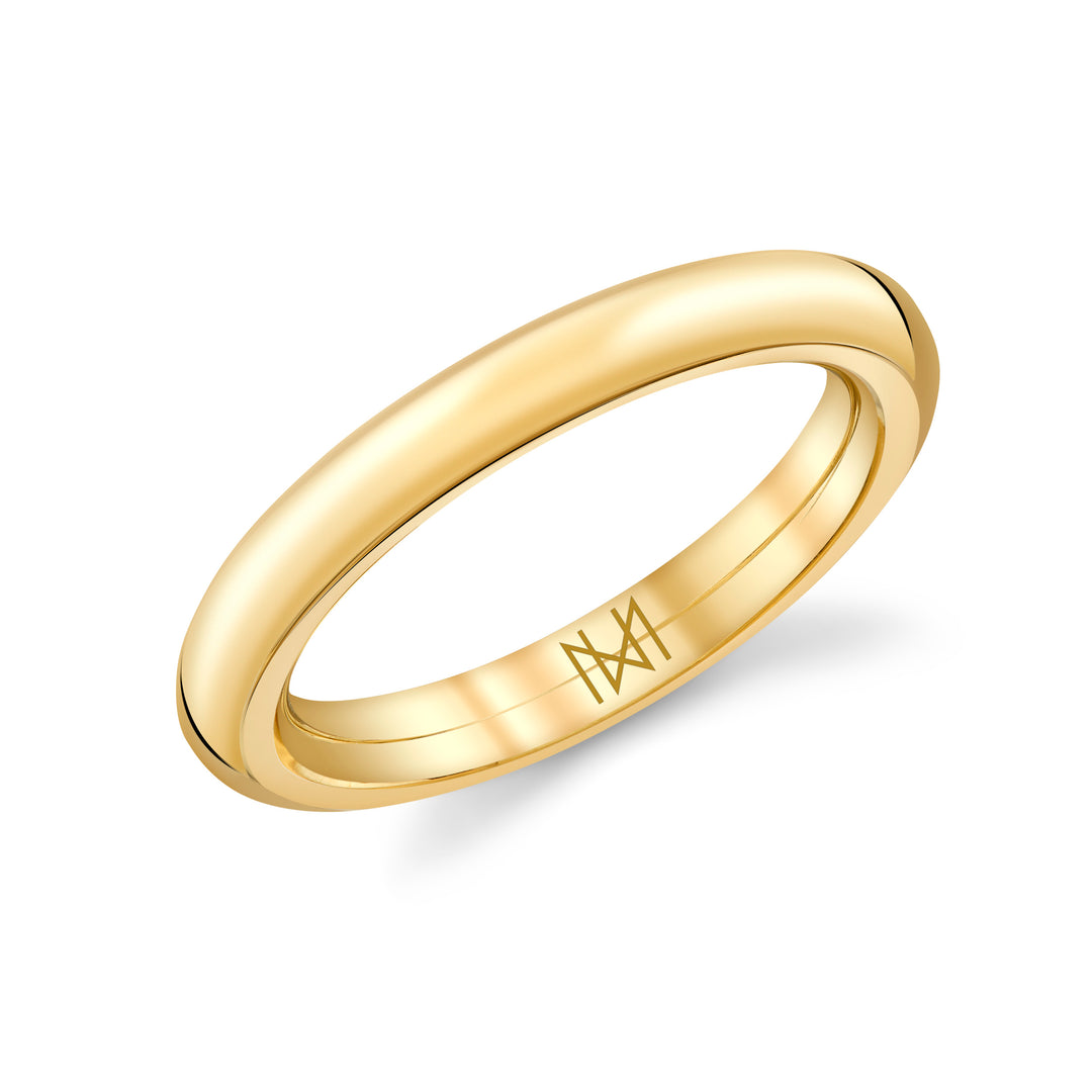 3mm Full Round Spacer Band in 18K Yellow Gold