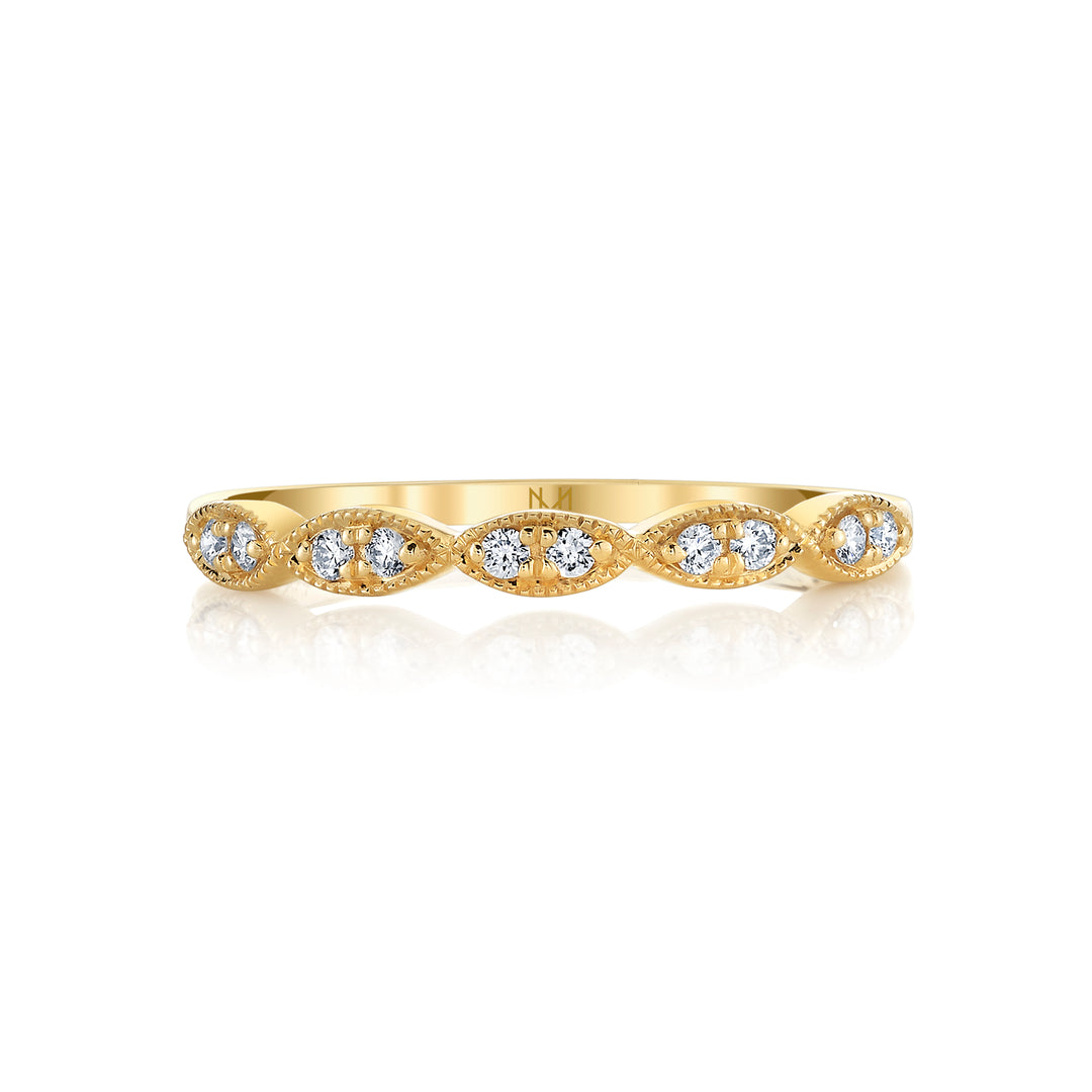 Petite Marquise Illusion Diamond Stackable Band in 14K Gold
