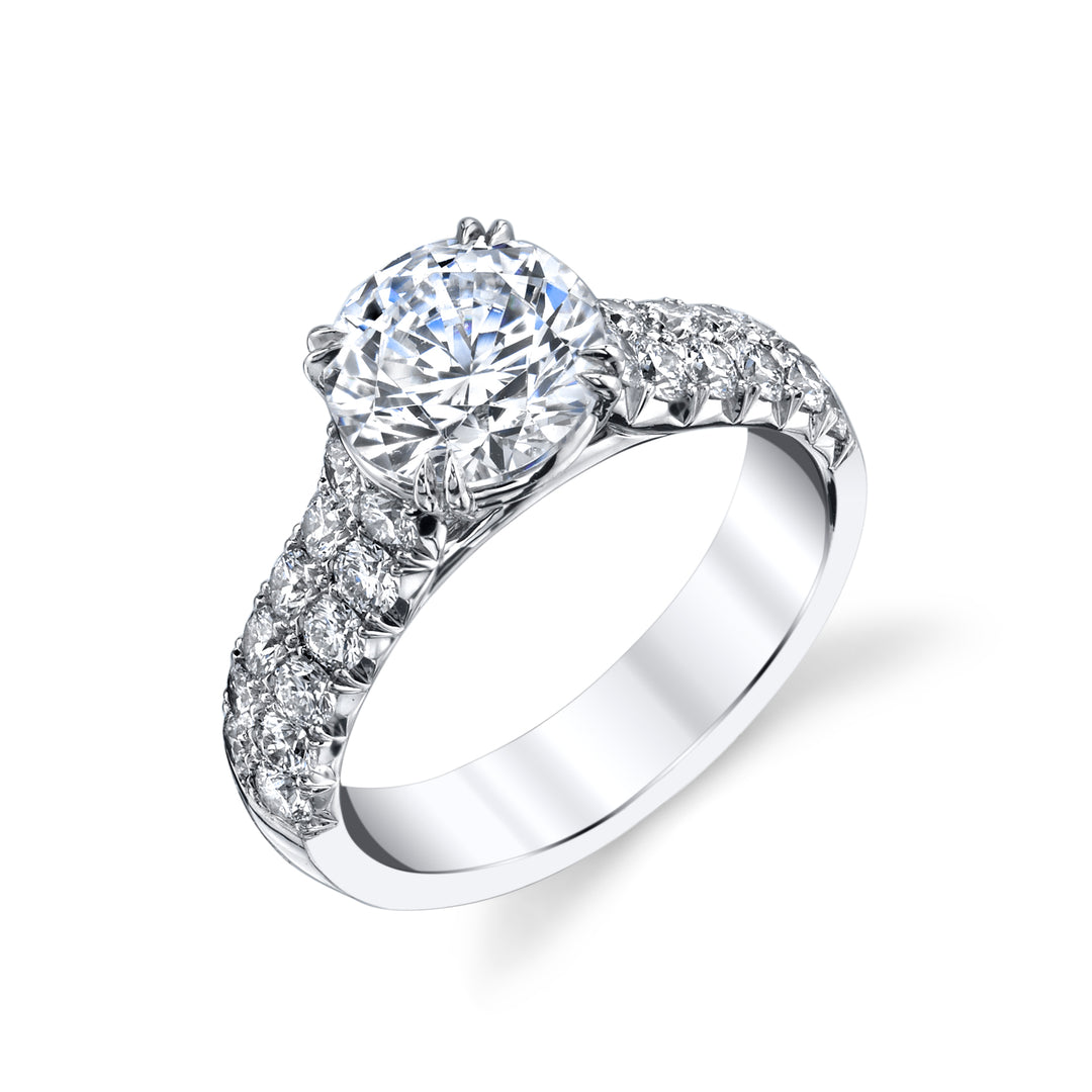 Double-Row Solitaire Diamond Ring