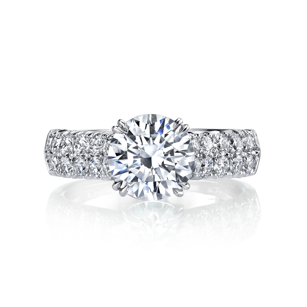 Double-Row Solitaire Diamond Ring