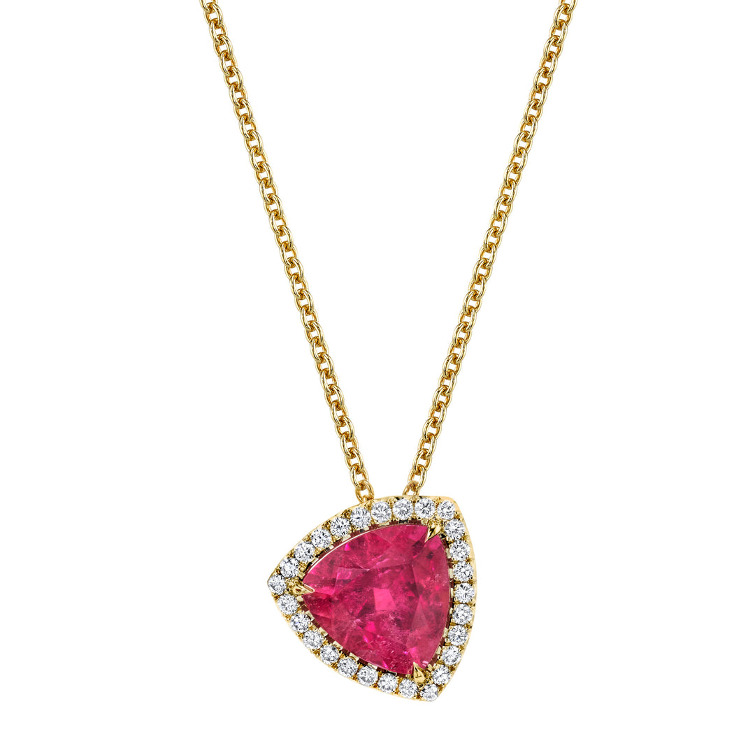 1.92ct Trillion Tourmaline Slider Angled Pendant