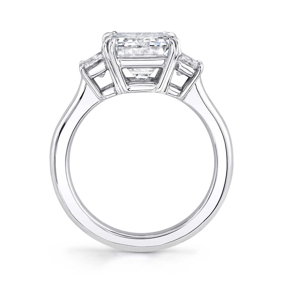 Emerald Cut Diamond Three Stone Ring