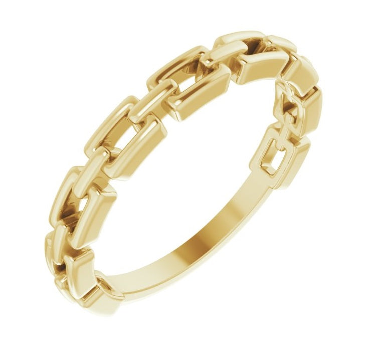 Chain Link Gold Ring