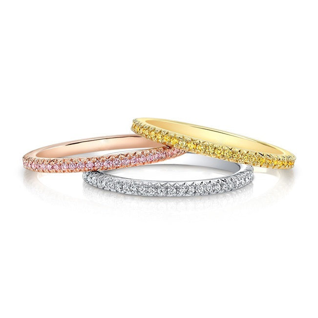 Diamond Petite Stacking Eternity Bands