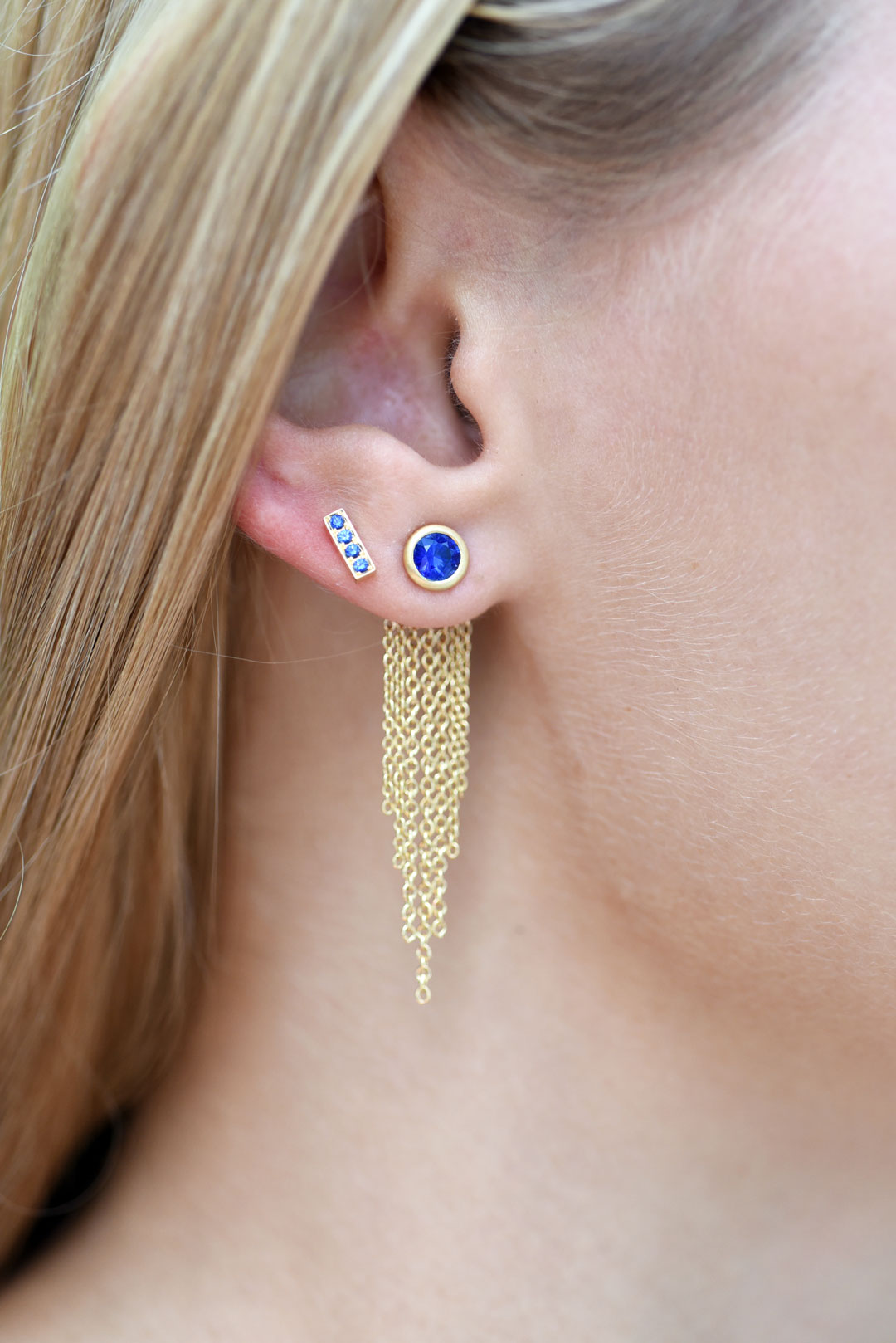 18K Gold Fringe Earring Enhancers