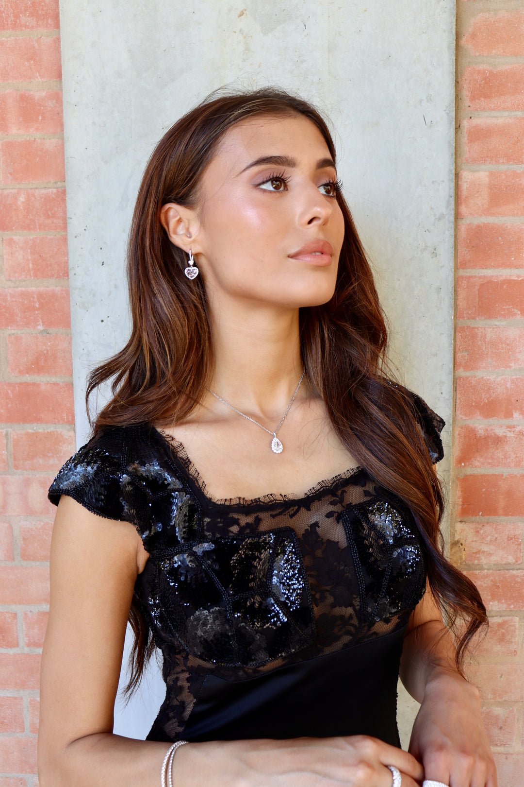 5.55ctw Heart Shape Purple Spinel & Diamond Halo Dangle Earrings in Platinum