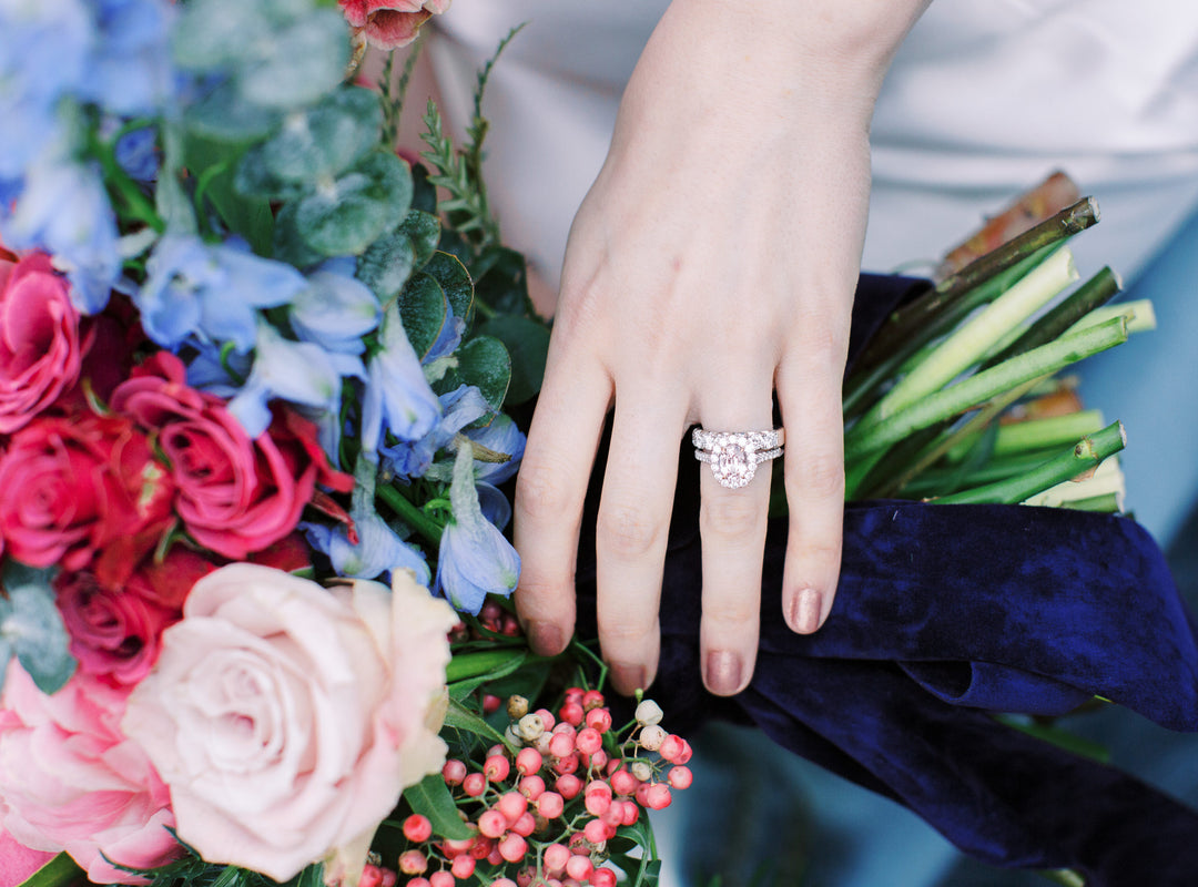 2.28ct Unheated Natural Light Pink Sapphire & Diamond Ring