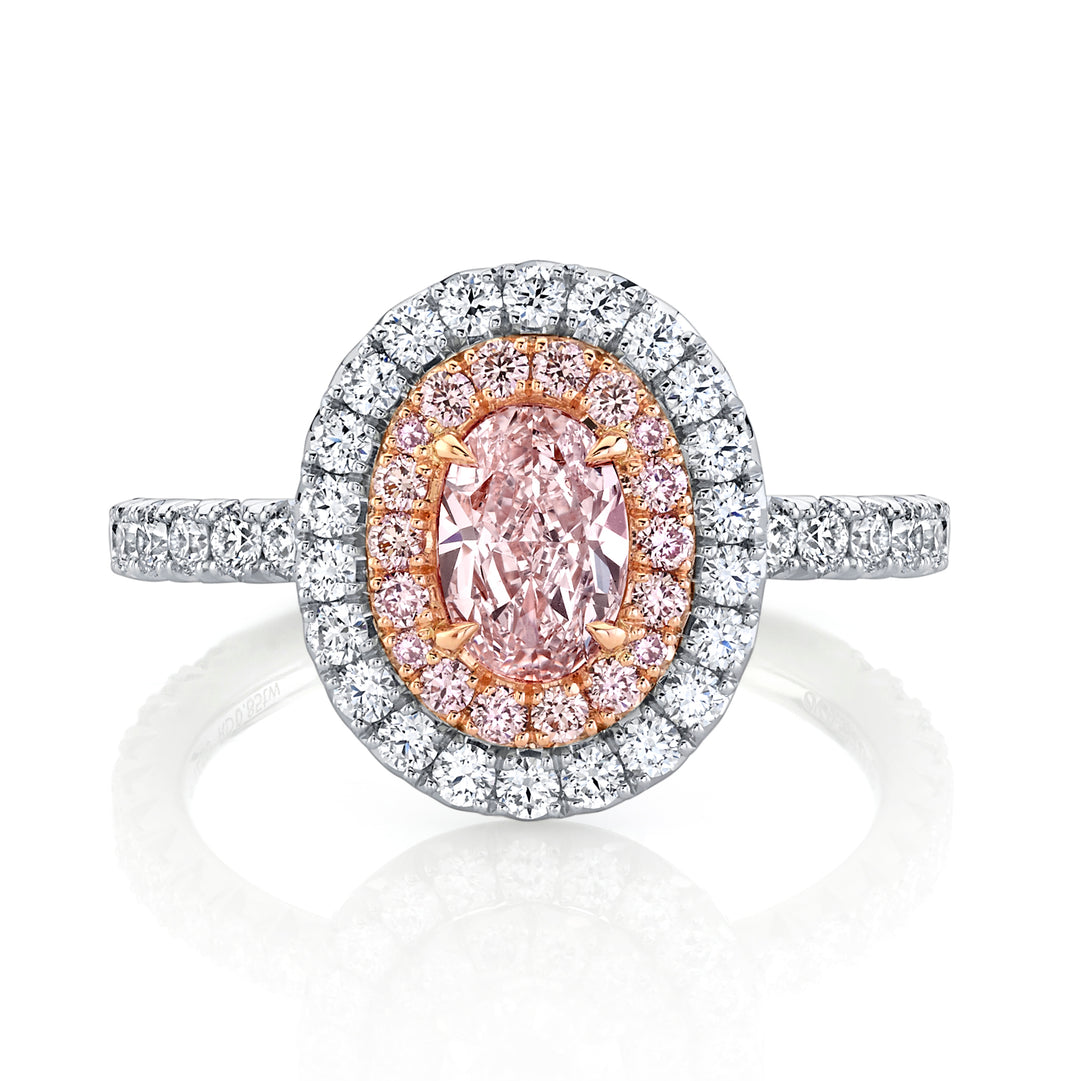 Oval Natural Fancy Light Pink Diamond Ring