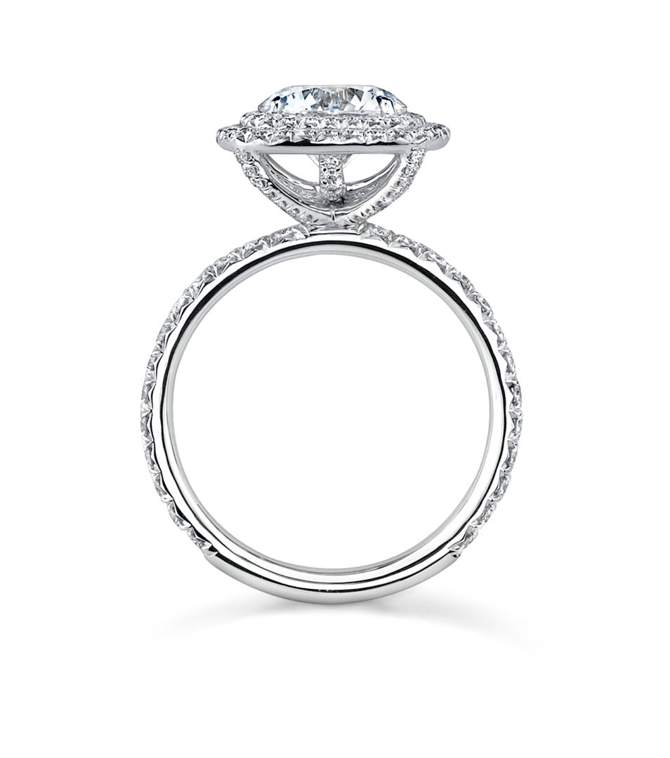 Double Cushion Halo Diamond Ring