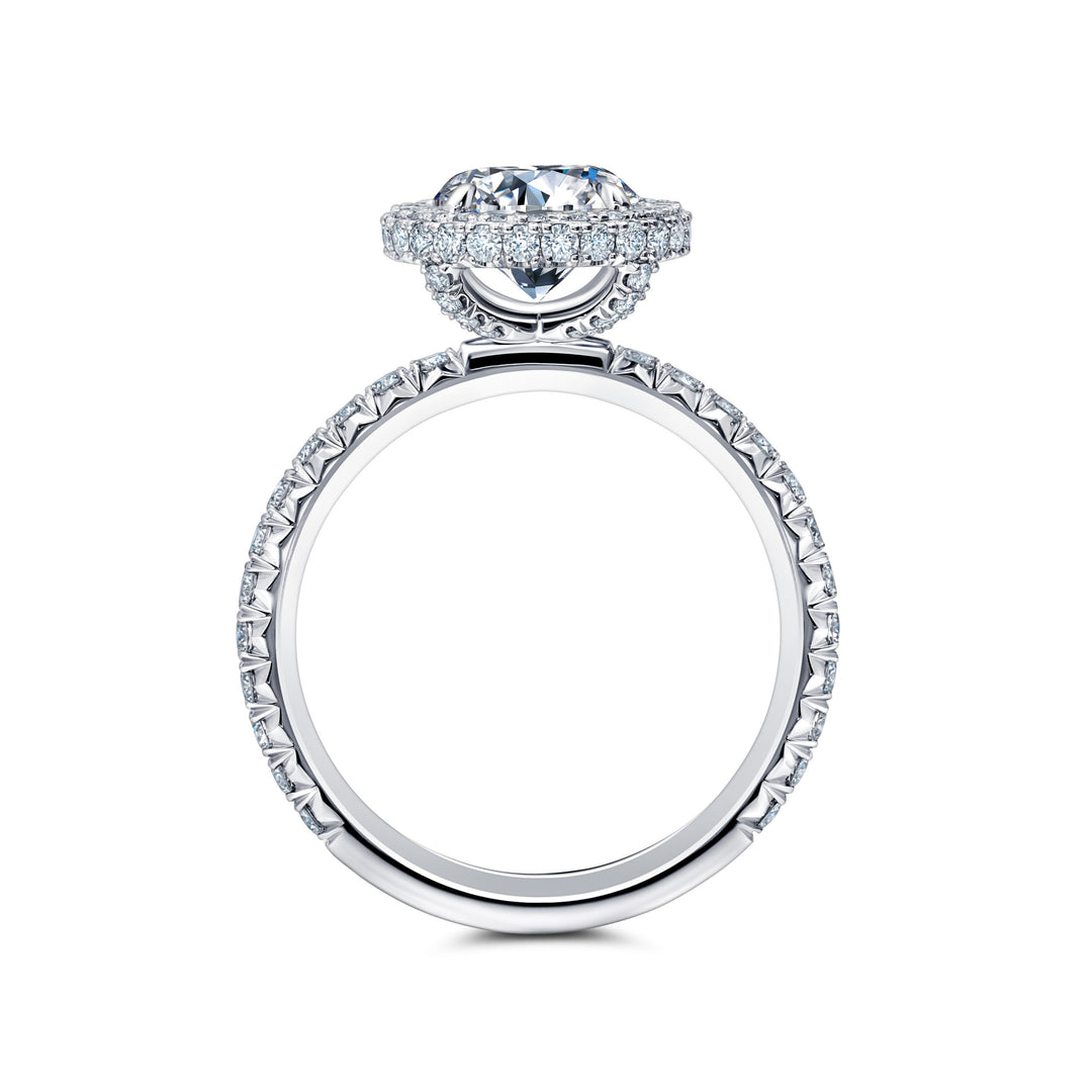 1.70ct Round Brilliant Top & Side Diamond Halo Ring