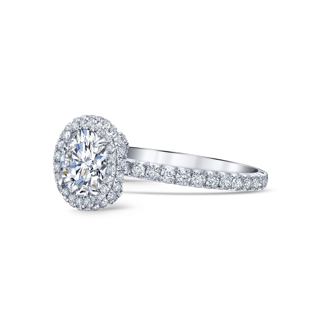 1.70ct Round Brilliant Top & Side Diamond Halo Ring