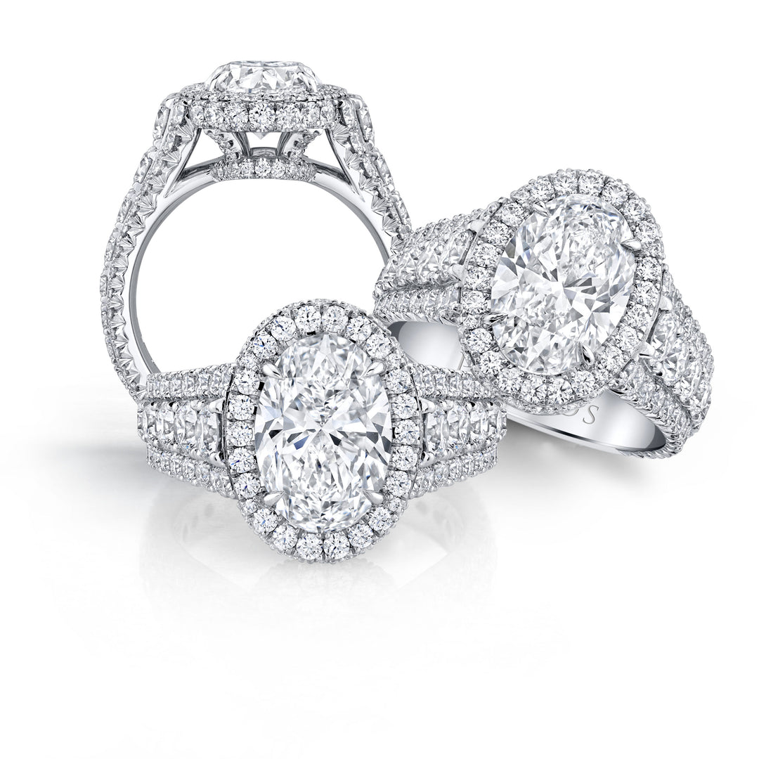 3.00ct Oval Diamond & Platinum Ring