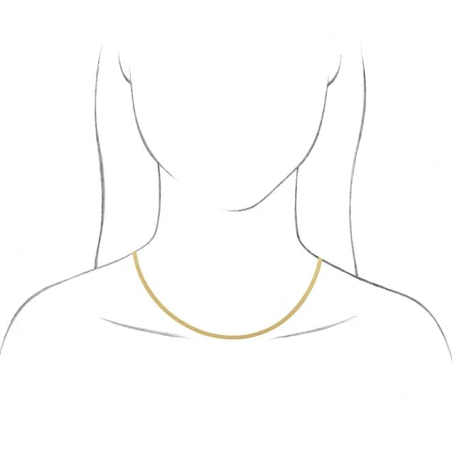 2.8mm Herringbone 14K Yellow Gold Necklace